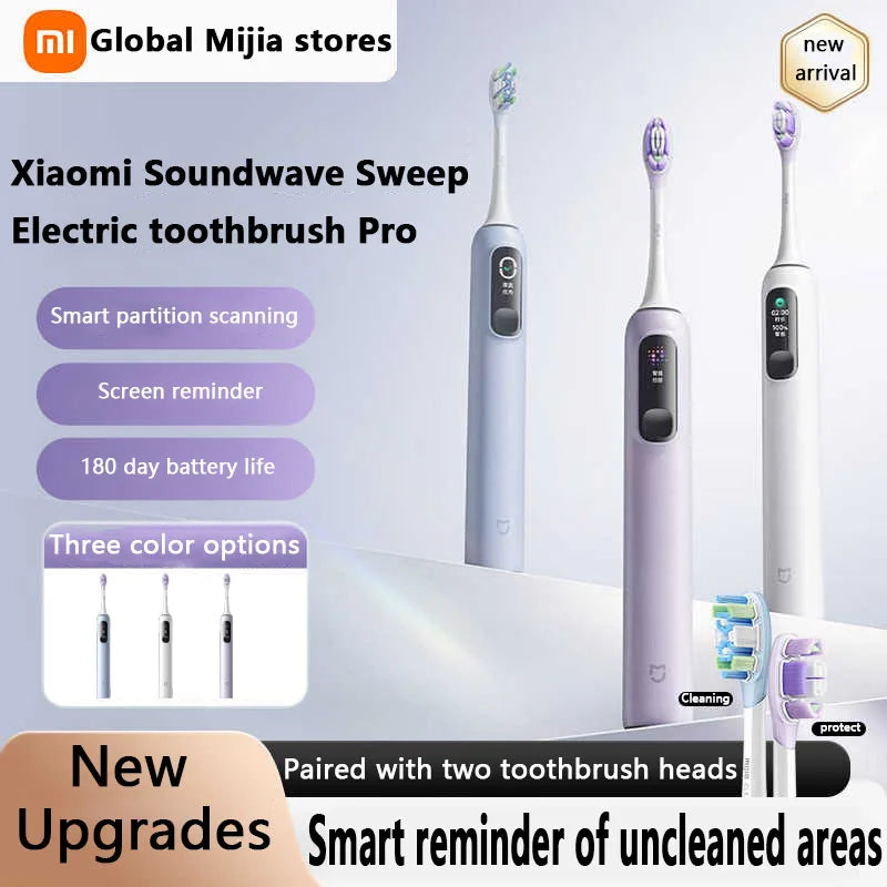 XIAOMI Wave Sonic Vibration Electric Oscillation & Vibration Toothbrush Pro Teeth Whitening Ultrasonic Vibration Cleaner