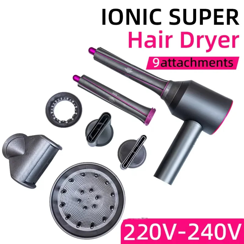 Professional hair dryer leafless hair dryer personal hair care styling accessories curly tools constant negative ion hair dryer